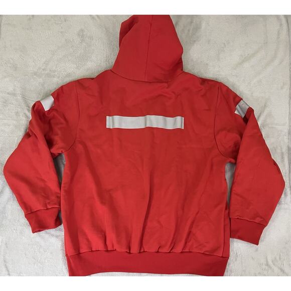 Camber 3X Tall Heavy Thermal Red USA Made Full Zip Hoodie Reflector Jacket LI NY - Picture 6 of 15
